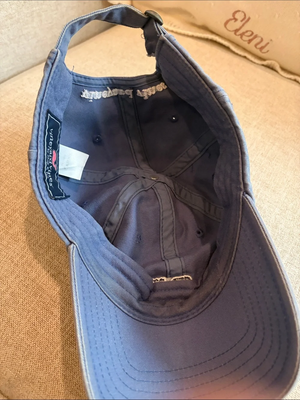 Vineyard Vines Kids Slate Blue Whale Cap